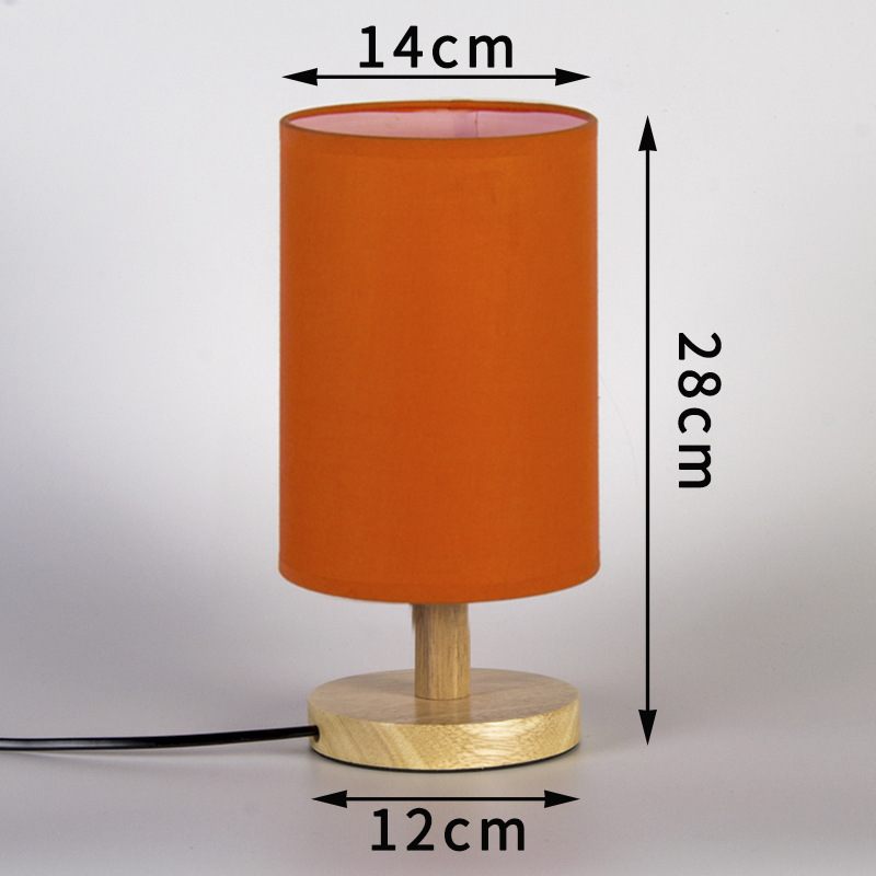 Gran cantidad en stock nórdico simple DIY tela de lino madera regalo creativo lámpara Mesa LED noche luz dormitorio