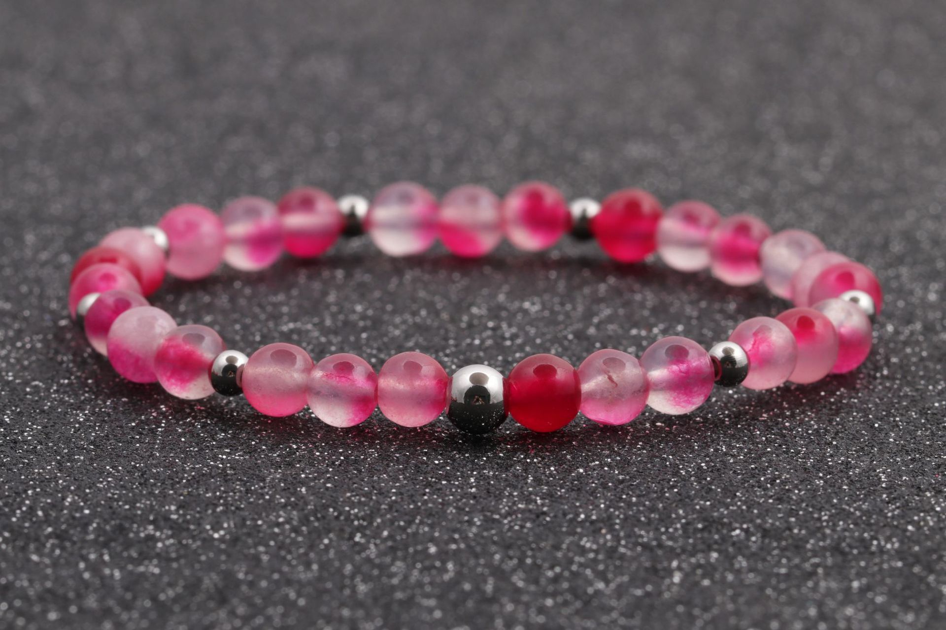 Europa y los Estados Unidos transfronterizos 6MM ojo de tigre ágata línea elástica cuentas pulseras pulseras granada brazalete de regalo para hombres y mujeres