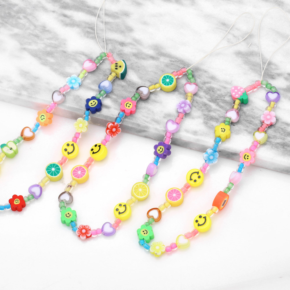 Fashion Mobile Phone Lanyard Wristband Smiley Fruit Heart Mobile Phone Chain display picture 4