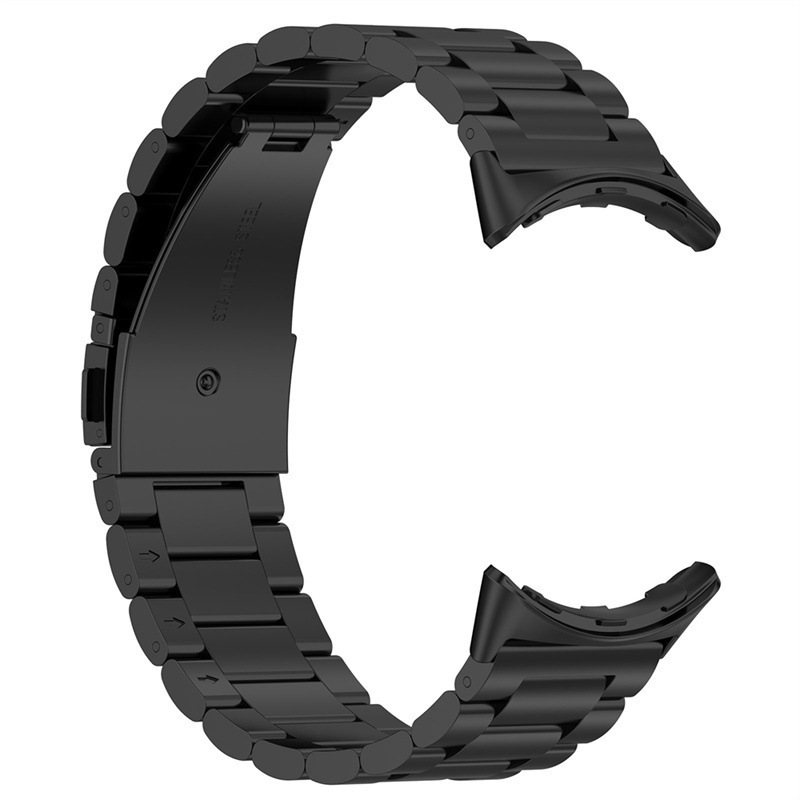 For Google Pixel Watch 3/2/1 Stainless Steel Three Bead Strap Google Watch Replacement Strap For Google Pixel Watch 3/2/1 Stainless Steel Three Bead Strap Google Watch Replacement Strap