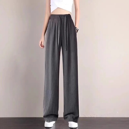 Women's Summer 2025 High-Waisted Sheer Leggings with a Relaxed and Slouchy Vibe, Loose and Flowy with a Tidal Effect