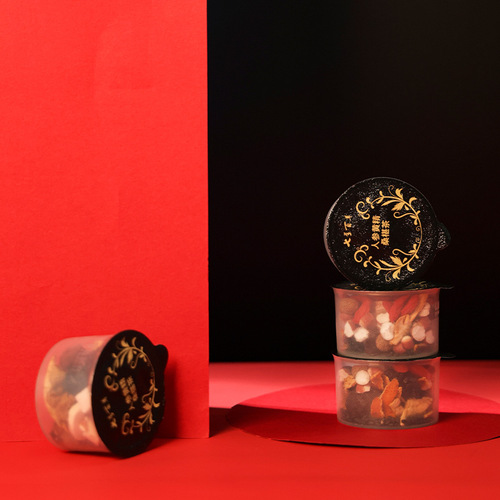 Ginseng Five Treasures Tea, Godlike Tea as a Gift for Husband, Raspberry Huang Jing Shen Tea Boxed in Small Cans with Nitrogen Preservation, Gu Ji