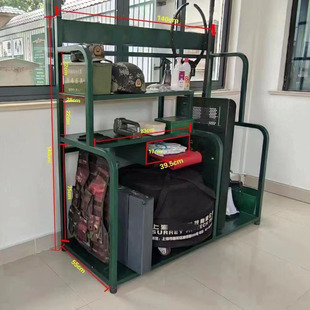Army Green riot equipment combined rack security equipment fire protection rack campus bracket large riot combined rack