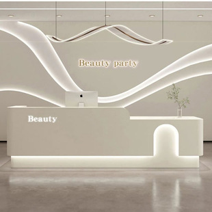 Company Front Desk Reception Desk Simple Modern Barber Shop Clothing Store Milk Tea Shop Bar Table Cashier Desk