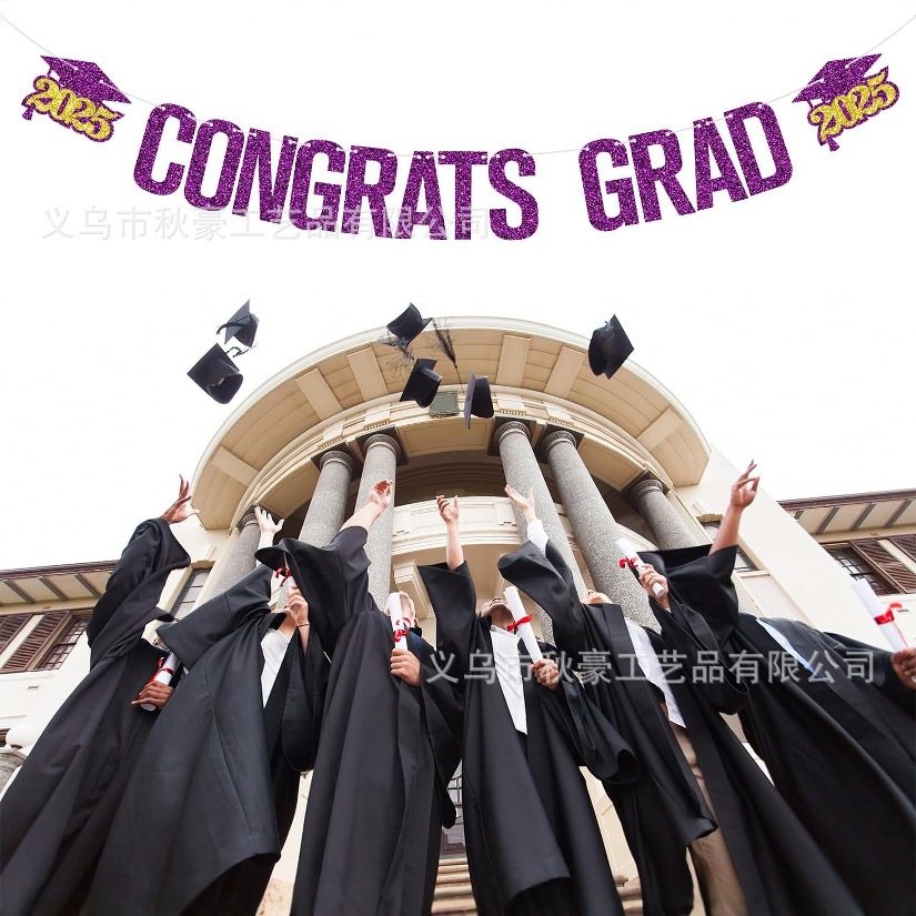 2025 temporada de graduación bancarta de la fiesta de varios nuevos colores flash card graduado nuevos artículos de decoración de la fiesta
