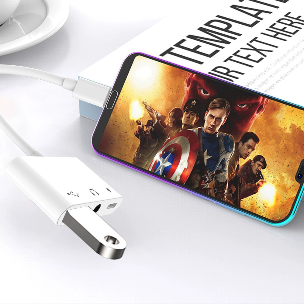 Хуавей, Xiaomi, мобильный USB флеш-драйв, адаптерный кабель, совместимые наушники, три в одном