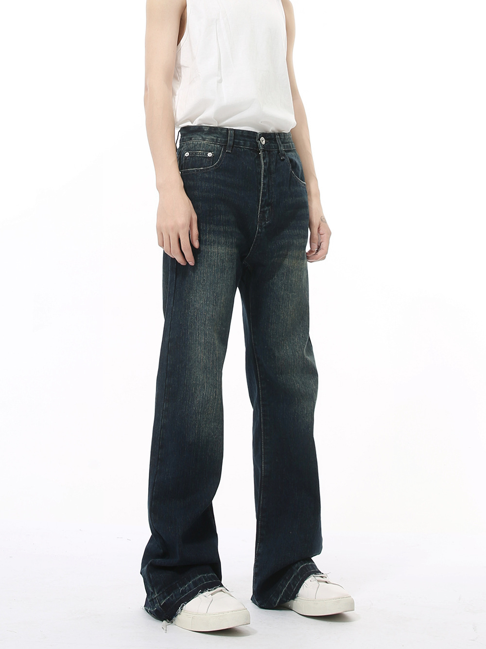 MTLCLOTHES Hombres| Nuevos productos de otoño coreanos retro delgado vibe jeans casuales