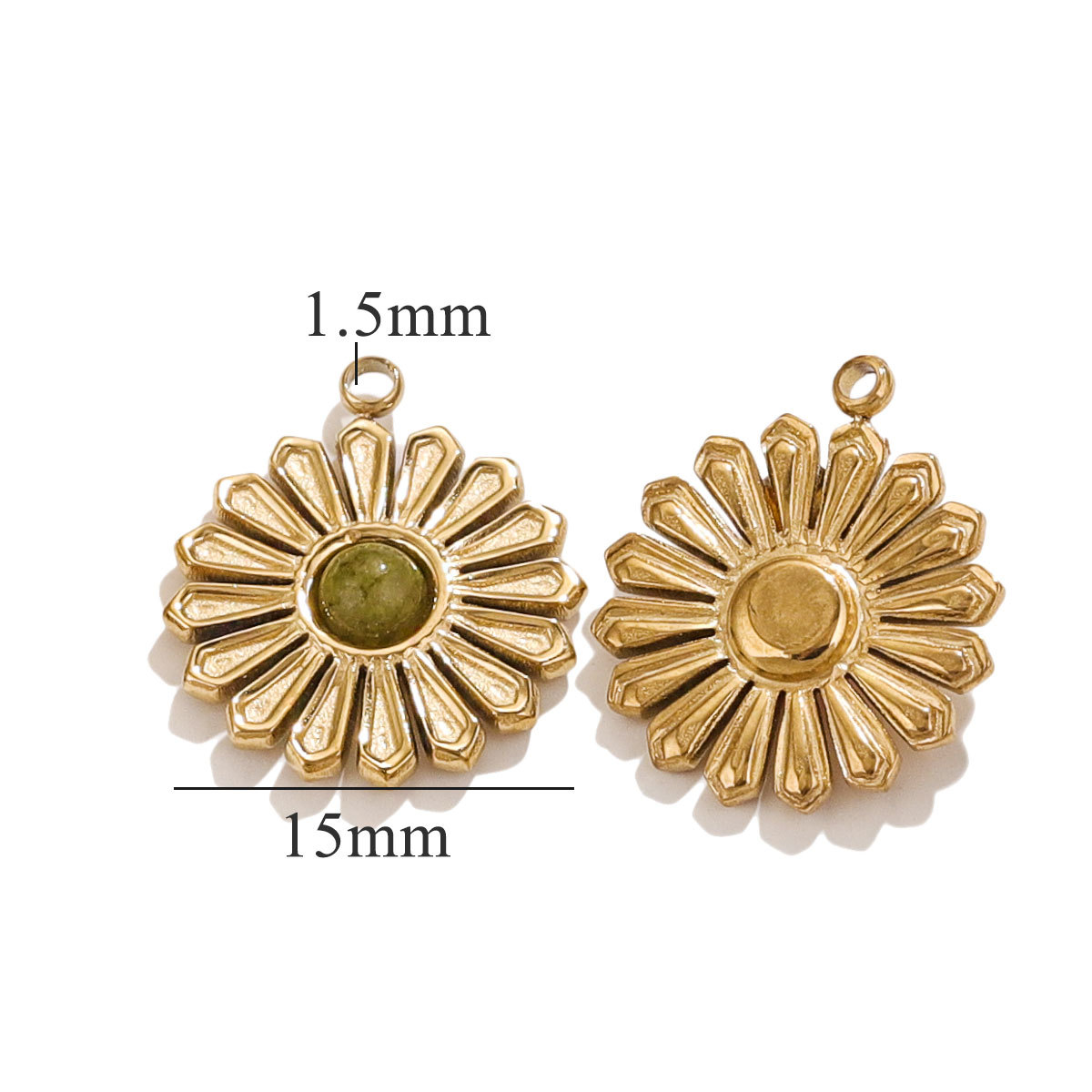 Europa y América retro acero inoxidable plato de piedra natural turquesa collar DIY collar colgante al por mayor colgante transfronterizo