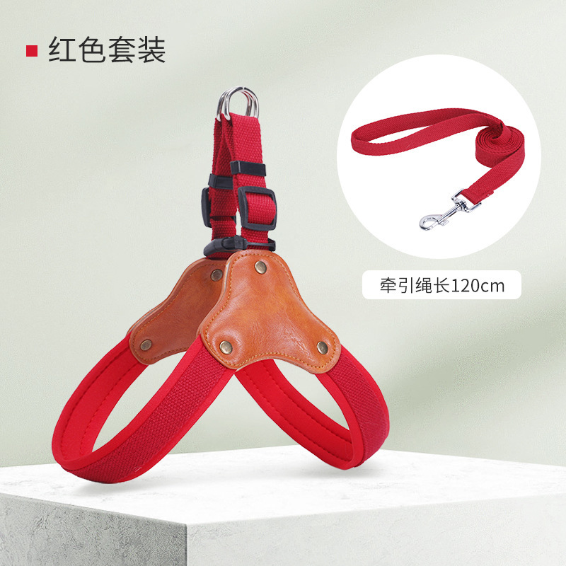 Cuerda de tracción para mascotas, cadena de perro ajustable para perros medianos y grandes, correa para el pecho para perros tipo silla de montar, productos para mascotas a prueba de explosiones