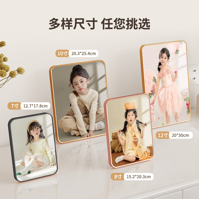 ?洗照片做成相框定 制打印宝宝相片水晶摆台加制作婚纱照相册摆