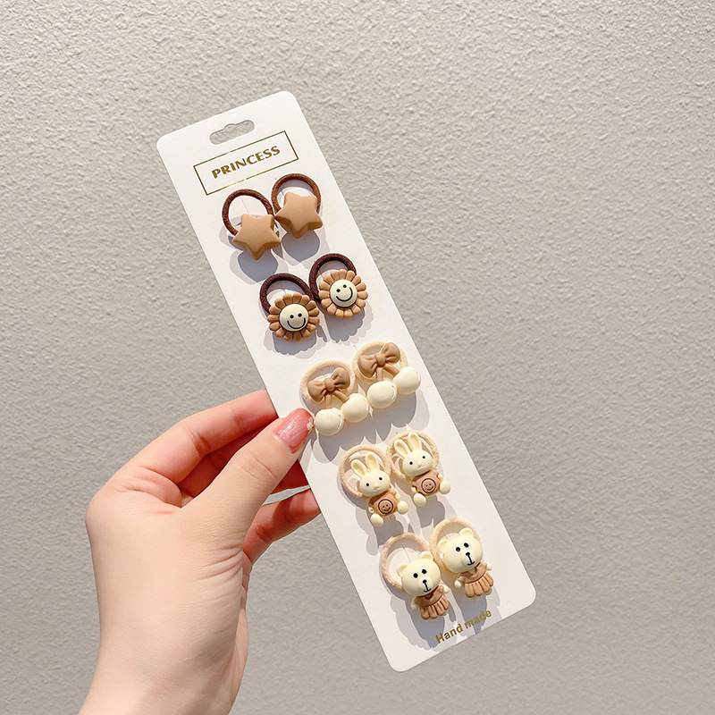 Banda de goma infantil pulgar anillo de cabello de cabello lindo cordón de cabello no daña cabello elástico para niñas atadas pelo banda de goma