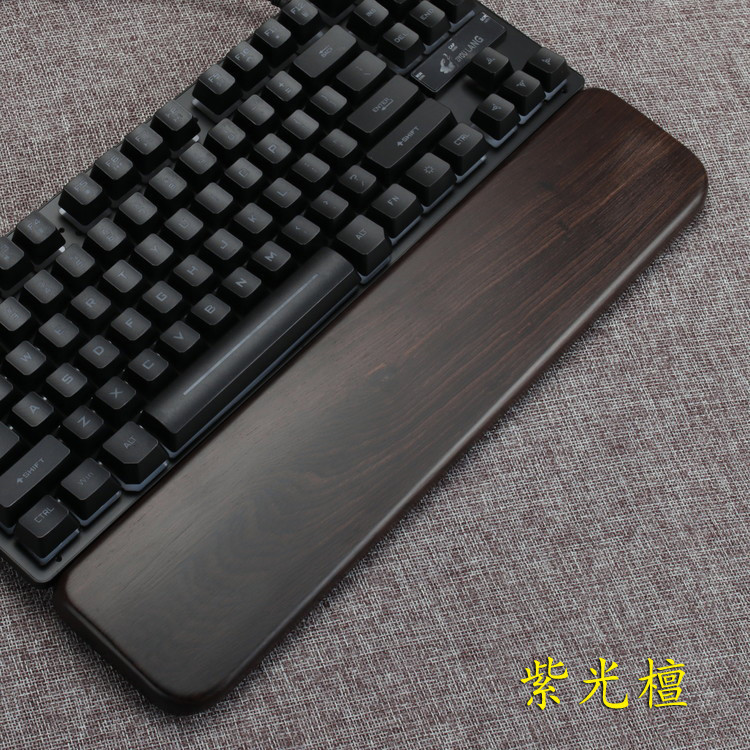 紫光檀黑檀机械键盘实木手托护腕手腕垫托托87鼠标掌托ikbc木质托-阿里巴巴