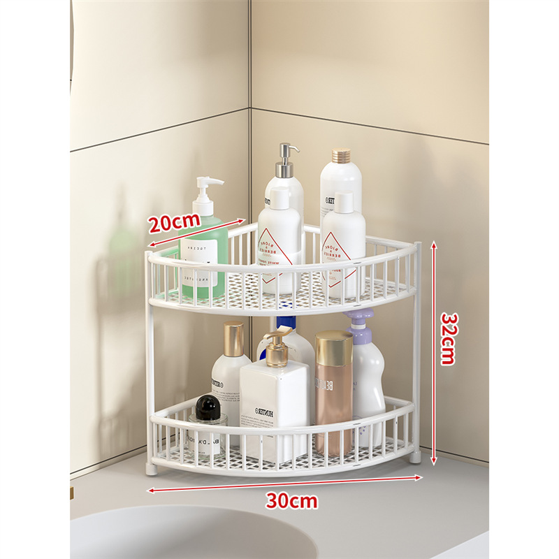 Estante de Esquina para Encimera de Baño de Hierro, Multicapa, para Cosméticos y Artículos de Tocador image 13