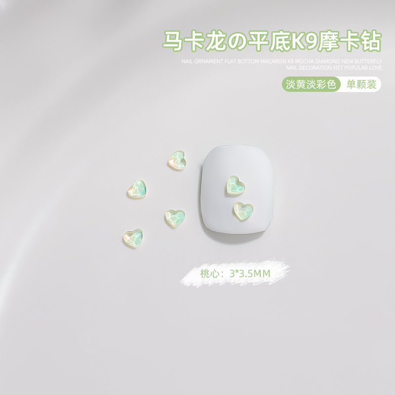 Manicura tamaño pequeño Mocha Luna Estrella Mariposa plana Internet celebridad joyería Aurora colorido estrella de cinco puntas joyería al por mayor