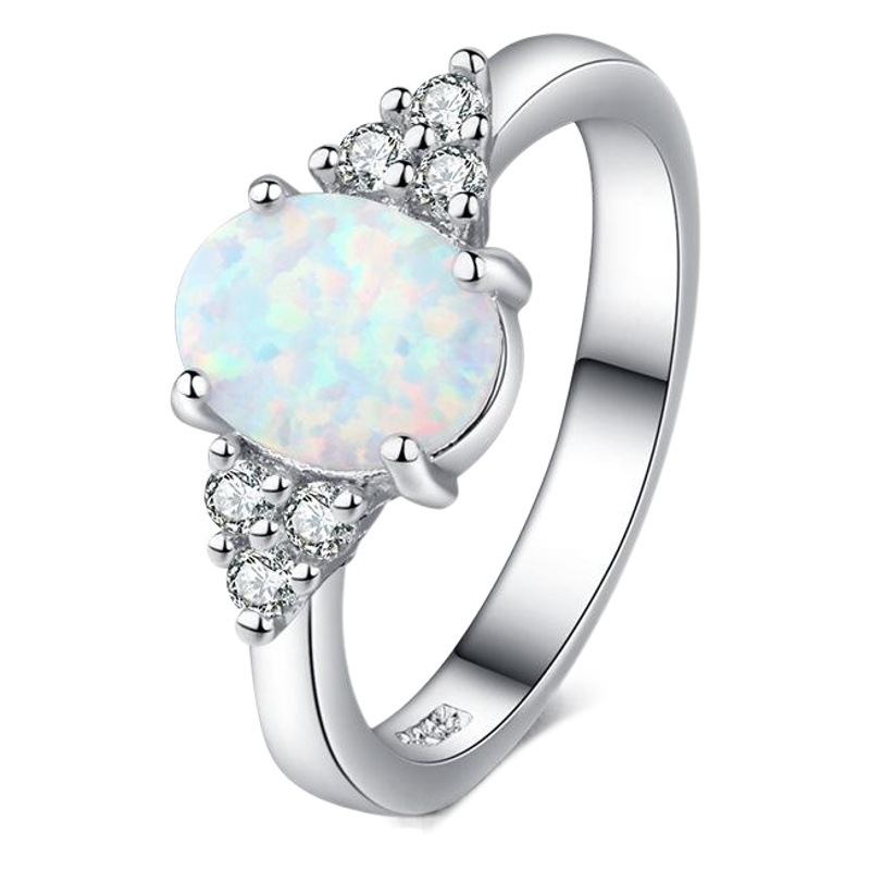 Anillo de ópalo transfronterizo deseo Venta caliente joyería europea y americana pareja anillo moda pulsera anillo joya para las mujeres