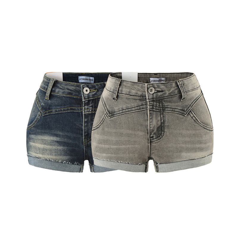 Show Off Your Long Legs with These Washed Double-Layered Vintage Distressed Denim Shorts for Women, Spring/Summer 26 New A-Line Low-Waist Pants Show Off Your Long Legs with These Washed Double-Layered Vintage Distressed Denim Shorts for Women, Spring/Summer 26 New A-Line Low-Waist Pants