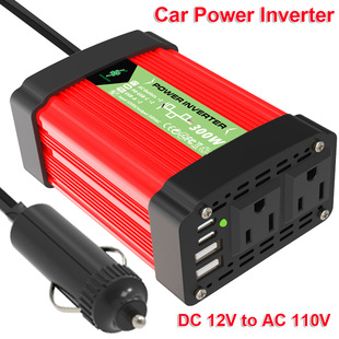 Cross-Border 150W Car Inverter 300W12V to 220V/110V Fast Charging Dual USB Universal Socket 2Type-C