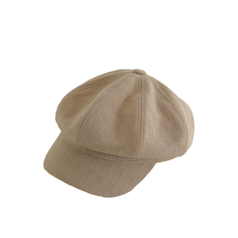 Otoño y invierno nuevo ins gorra de octogono de lengua de pato coreana gorra de invierno para hombres y mujeres gorra de invierno de calabaza de aire universal