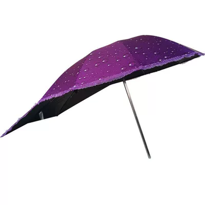 Elektromobil üçün ön şüşə çətiri (günlük) — vehicle sunshade umbrella, rain canopy - purple-raindrop-vinyl-extended-umbrella-single-umbrella-without-stand