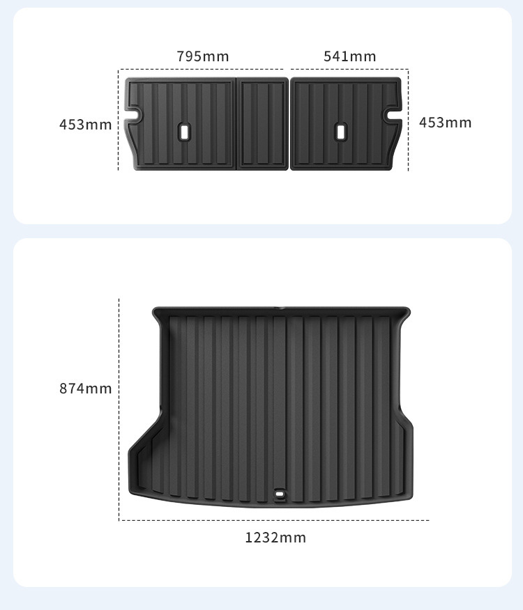 Suitable for 2025 Byd Equation Leopard Titanium 7 Car Floor Mats, Environmentally Friendly Tpe Floor Mats, All-Weather Trunk Mats