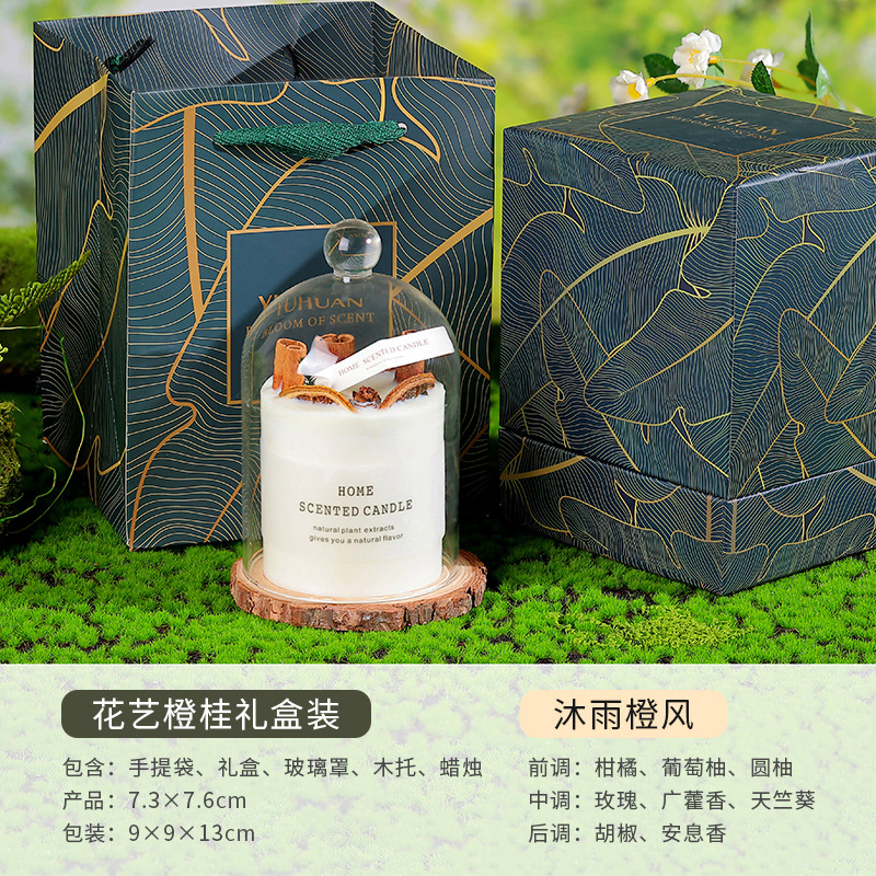 Mori flor seca aromaterapia vela al por mayor hecha a mano de cera de soja fragancia decoración romántica libre de humo incienso regalo