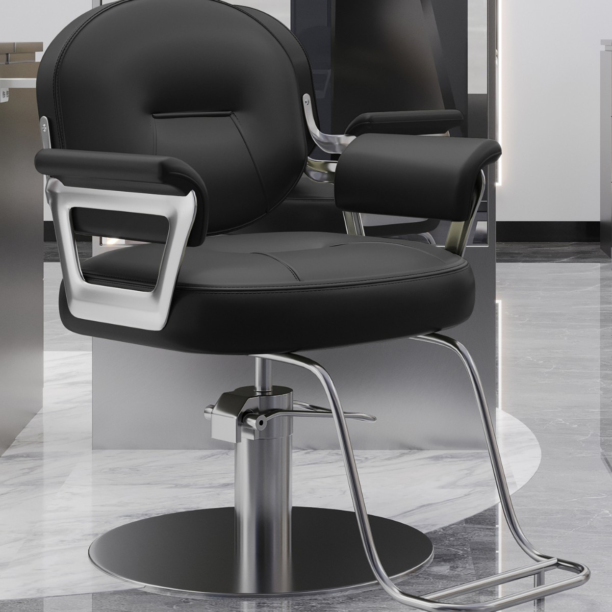 Nueva silla de peluquería en línea se puede elevar y bajar silla de peluquería de alta gama silla de peluquería especial silla de corte de pelo lujoso