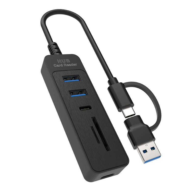 Оптовый USB-сплиттер Type-C, док-станция расширения для компьютера, хаб 3.0, 5-в-1, USB 2.0