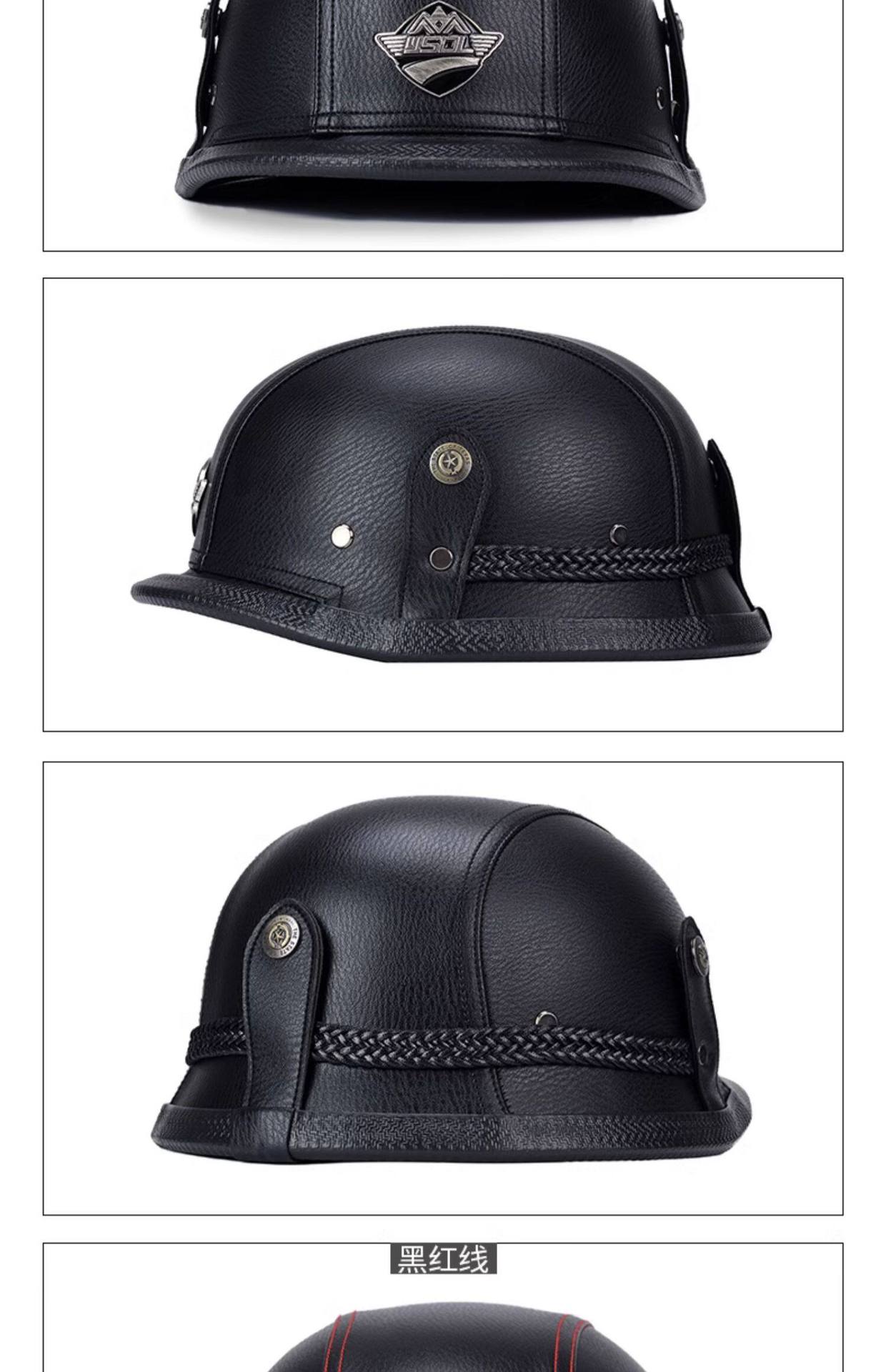 German-Style Retro Safety Helmet Half Helmet for All Seasons 3C Certified Electric Vehicle Motorcycle Safety Helmet Motorcycle Helmet Steel Helmet Soldier Helmet
