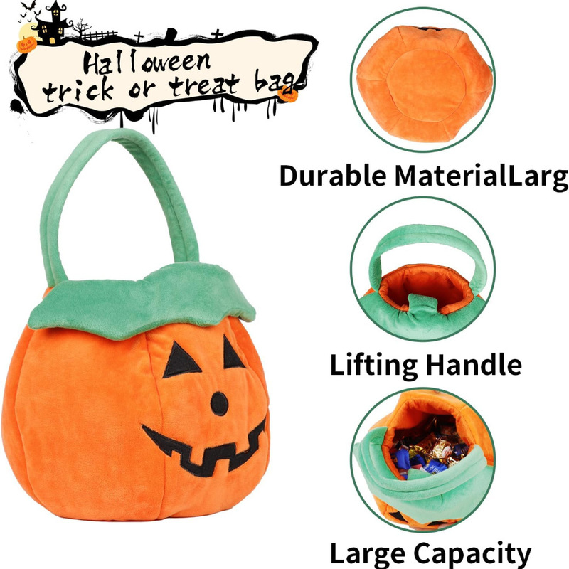 国境を越えた新しいハロウィーン装飾品の超柔らかい袋鬼節児童キャンディープレゼント袋カボチャ袋|undefined