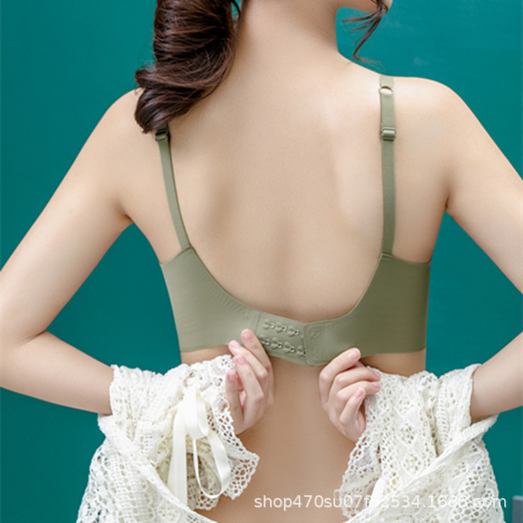 女性用外国貿易ソフトサポート下着、プッシュアップ、副乳縮小、たるみ防止、調節可能なシームレスゼリーブラジャー|undefined