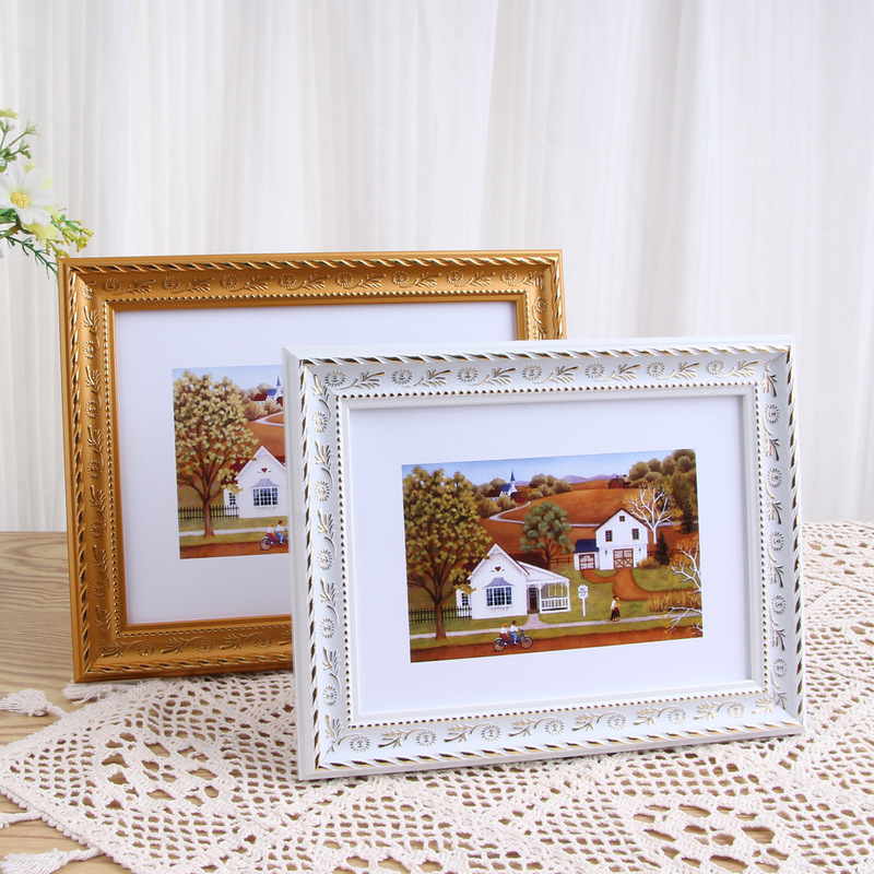 European Retro Photo Frame Studio Wedding Dress Gold Picture Frame 6 Inches 7inch 10inch Kidsren's Photo Frame Table A4 Picture Frame Wholesale