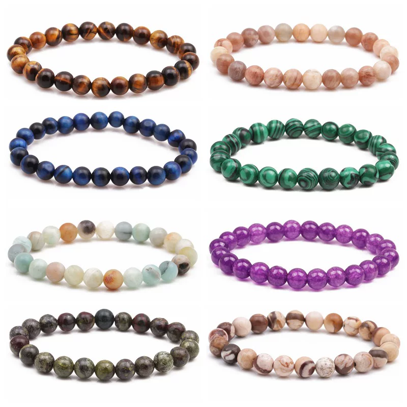 Agate бусирован bracelet? - need translation: Агатовая бусы браслет, 8 мм круглые бусины, европейский стиль, легковесный оптовый аксессуар