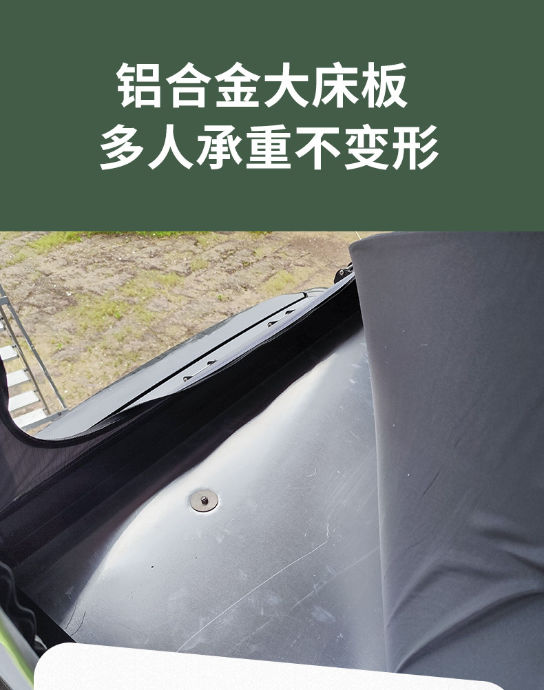 Triangular Roof Tent for Outdoor Camping, Suv, Tank, Off-Road Self-Driving Tours, Car Camping, and Stowable Vehicle-Mounted Tent
