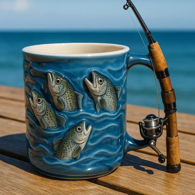 El nuevo Fishing Mug de Amazon está diseñado para los amantes de la pesca.