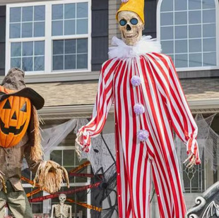 Christmas Spot Cosplay Clothes Clown Props Costume Performance Standing Electric Sensor Decoration Horror