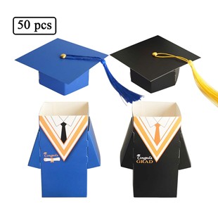 Cross-borDer New WeDDing CanDy Box GraDuation Hat Box GraDuation Celebration Party Packaging Gift Box 3D Bachelor Hat CanDy Box Batch