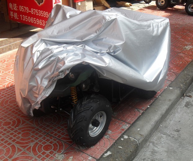 190t Polyester Taffeta Beach Vehicle Cover, All-Terrain Atv Cover, Sun Protection and Rain Protection, Black/Camouflage/Silver