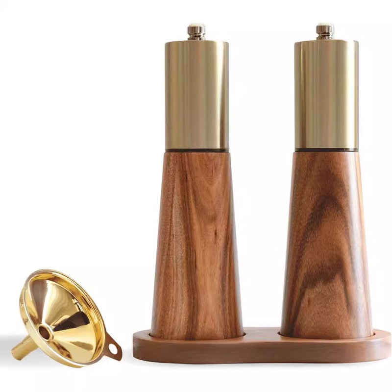 Acacia Wood Mill Pepper Mill Manual Pepper Mill Multi-use Seasoning Bottle Kitchen Tools