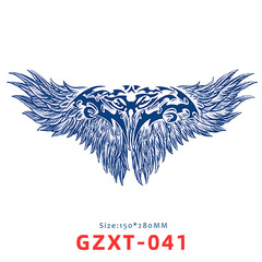 Tattoo Transfer Sticker for Chest, Waist, Navel, and Body with Herbal Juice for Semi-Permanent Tattoos