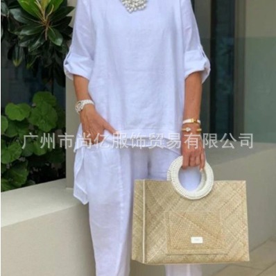 2021款欧美夏季女装 亚马逊速卖通eBay独立站 休闲女套装