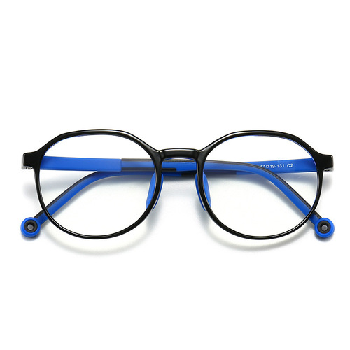 2231轻软舒适TR90可爱儿童防蓝光眼镜 时尚硅胶多边小孩平光镜