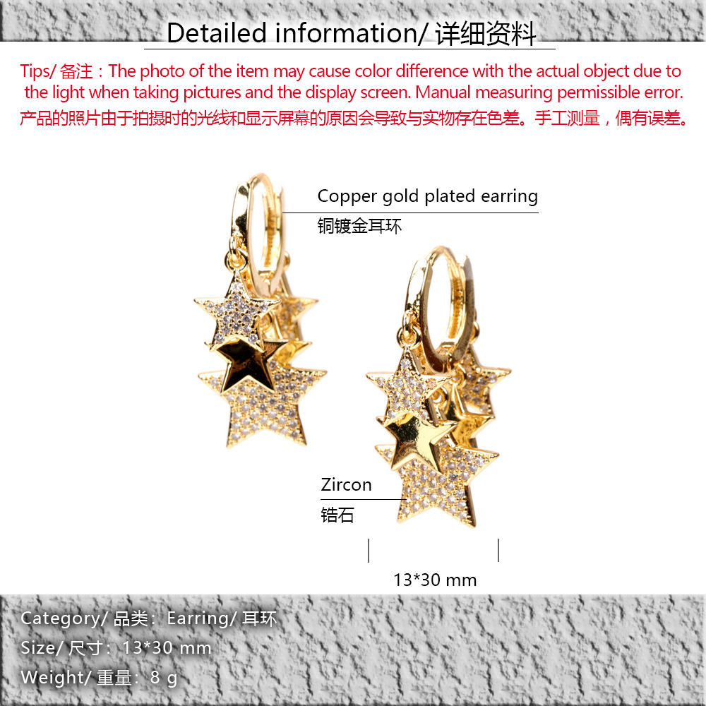 Fashion Peach Heart Micro Diamond Multi-layer Heart-shaped Earrings display picture 8