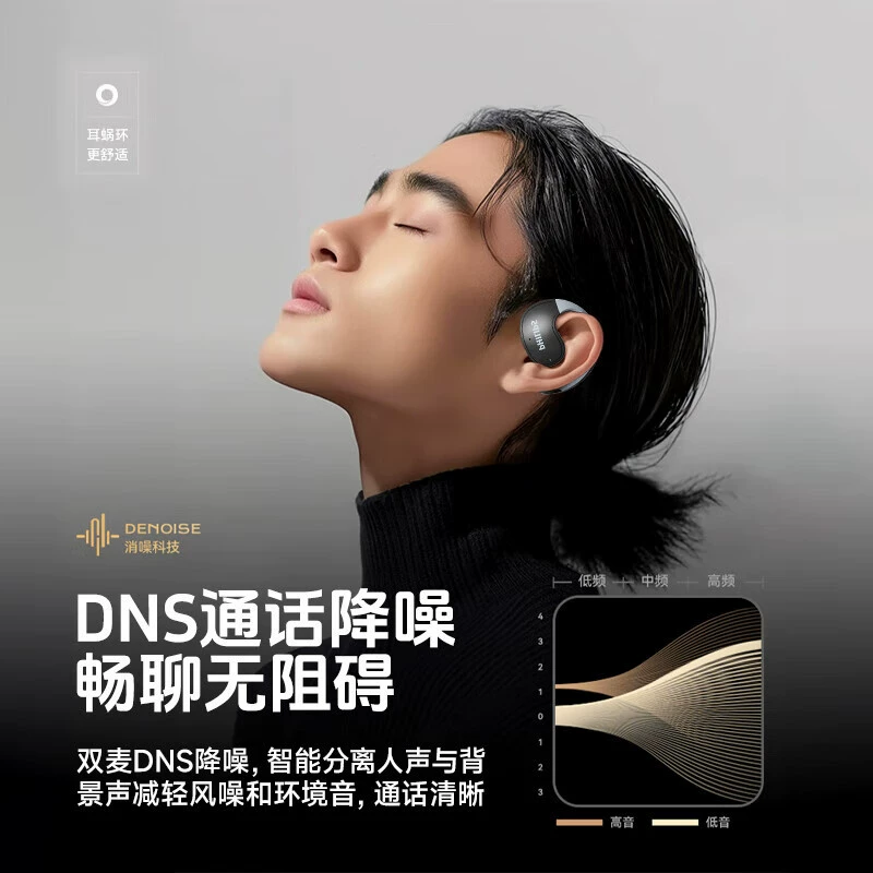 Philips/PHILIPS Концепция костной проводимости Bluetooth наушники TAT2708 True Wireless Ear-Hanging Black