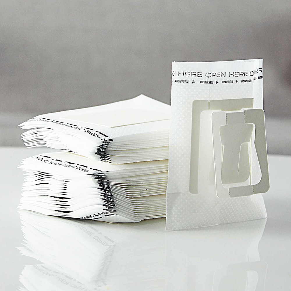 Pla bolsa de oreja sellada de tres lados papel de aluminio de color Chapado en aluminio papel de filtro de café lavado a mano bolsa de embalaje pequeña al por mayor