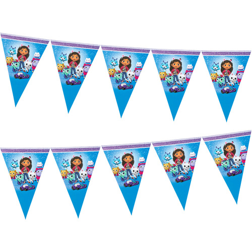 New Gabby's Dollhouse Themed Children's Birthday Party Tableware Paper Plates Paper Cups Tissue Decoration Set Supplies