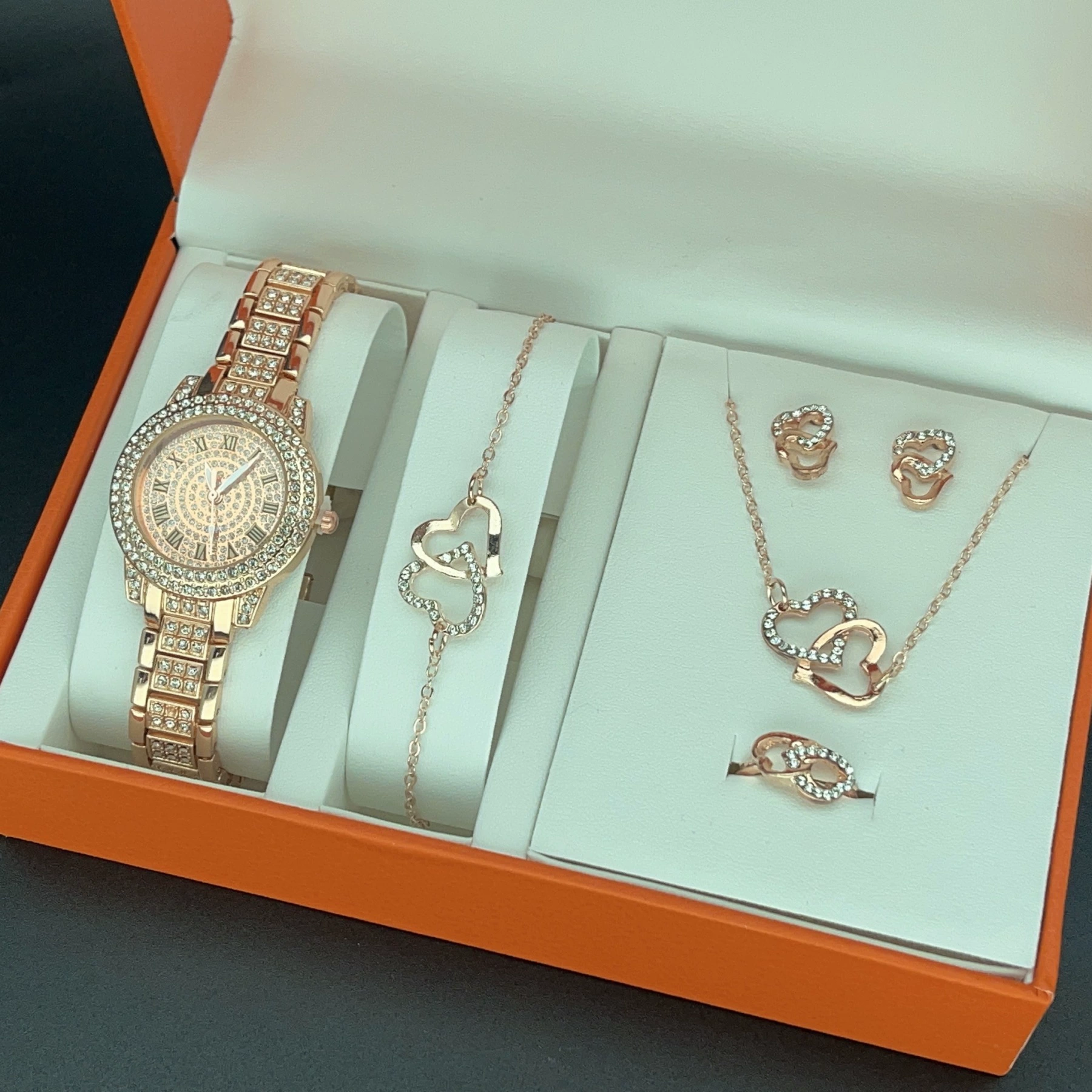Женские часы Cornucopia со звездообразной стразой Rhinestone, Cross-border популярный браслет с бриллиантами, женские часы 5 шт набор оптом