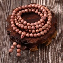 血柏木红皮香柏木佛珠手串血柏单圈多圈素珠文玩念珠手持手串批发