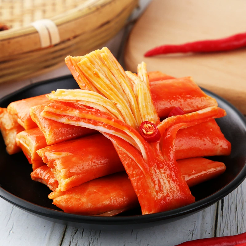 Рулонные крабовые палочки с раздельной упаковкой различных вкусов, открытые пакетики, готовые к употреблению, повседневные снек-замеры для офиса, удовлетворяющие потребности в перекусе оптом
