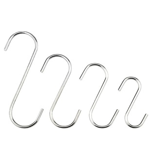 Strong stainless steel S hook stall kitchen meat hook strong bold hook multifunctional clothes hook clothes hat storage wholesale
