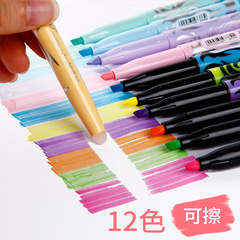 Japanese Pentel SW-FL Erasable Fluorescent Highlighter Pen, Light Color Student Soft Light Eye-Friendly Highlighting Pen